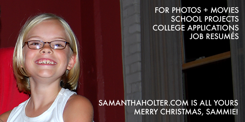 Merry Christmas Samantha!